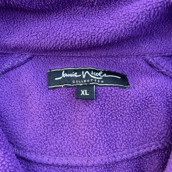 Jamie Nicole collection woman’s size extra large purple fleece vest - Picture 2 of 6